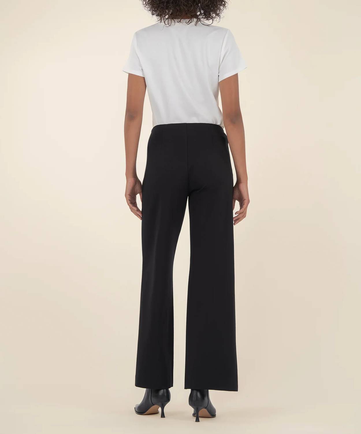 Kut From The Kloth - Soft Stretch Ponte Knit Cropped Wide Leg Pants