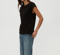Michael Stars - Joey High Crew Power Shoulder Tee