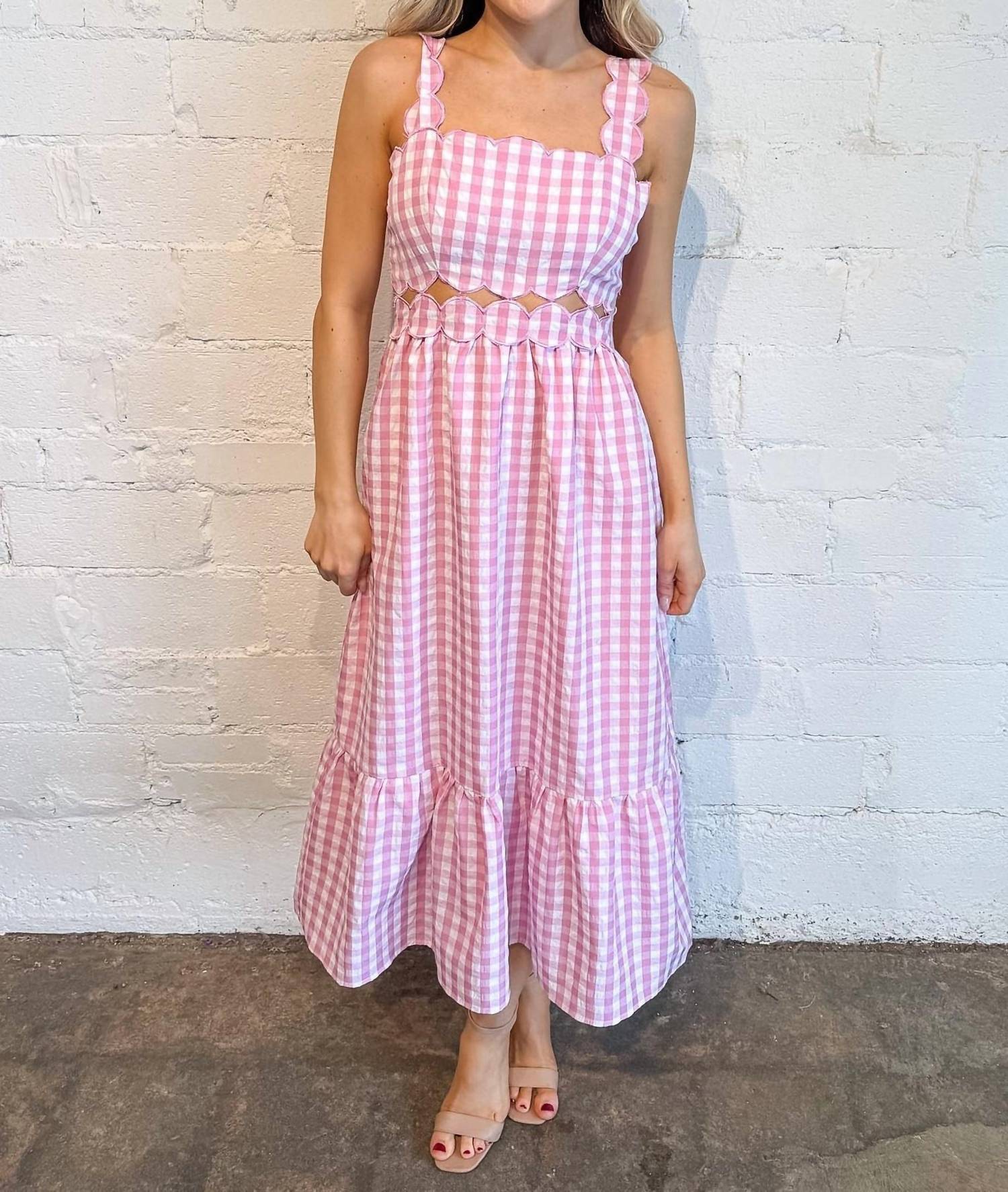 Day + Moon - Spring Scallop Detailed Dress