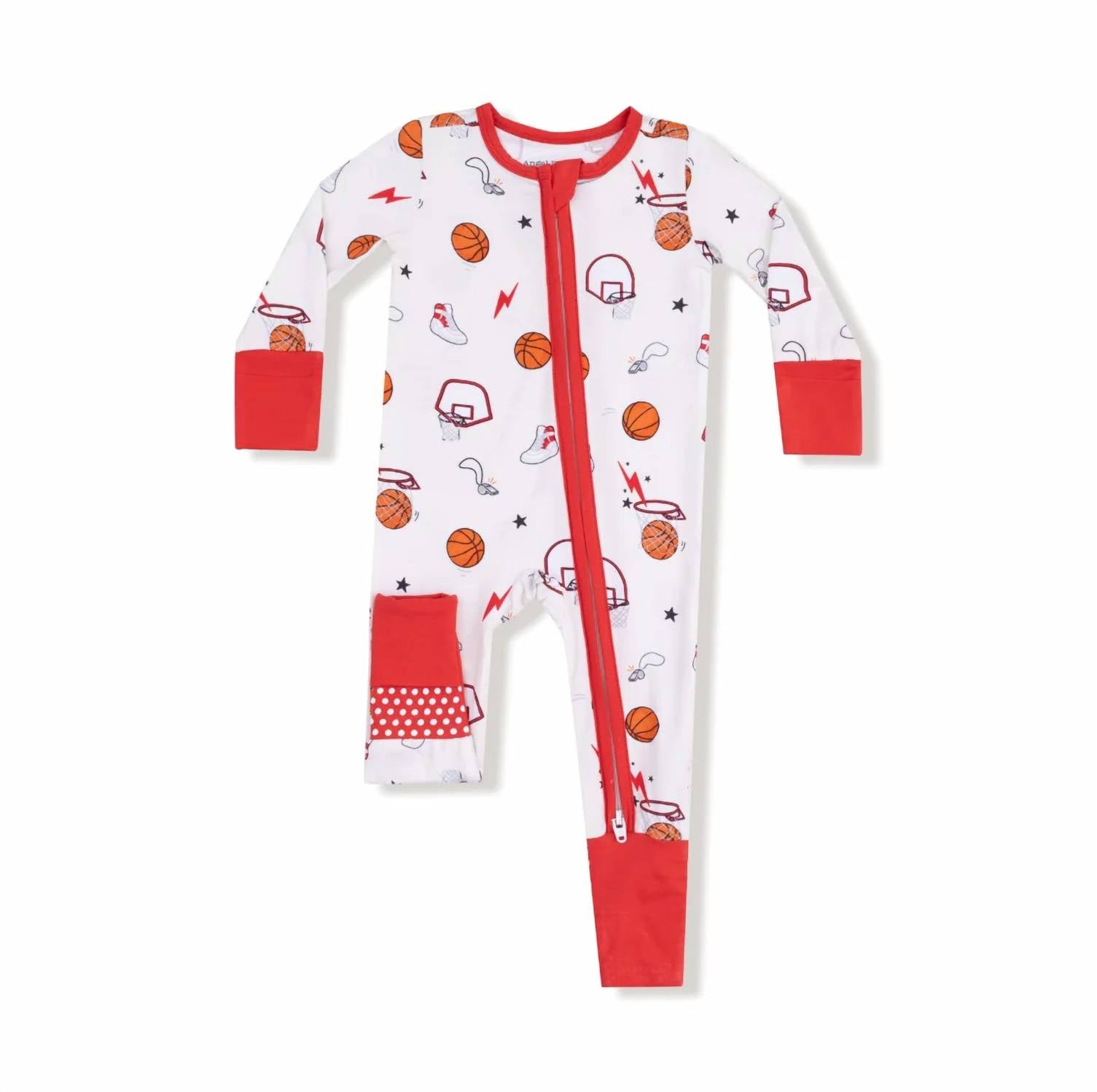 Angel Dear - Kids Basketball 2 Way Zip Romper
