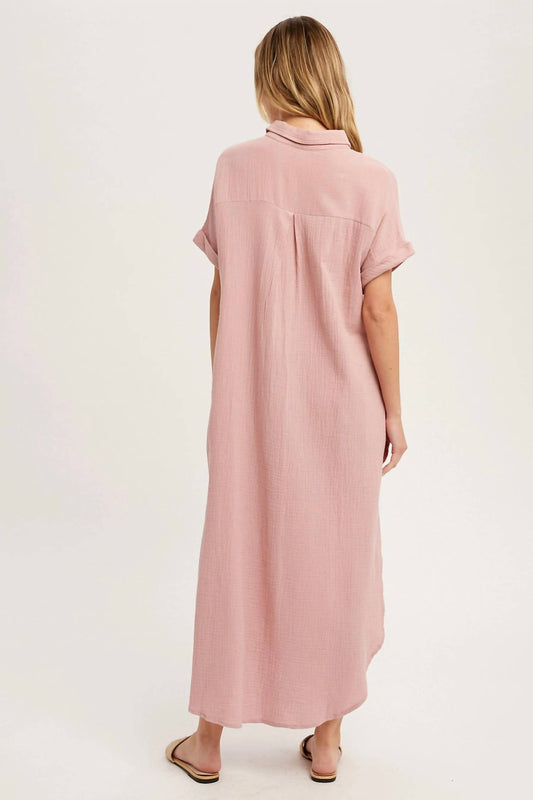 Bluivy - Rose Dreams Maxi Shirt Dress