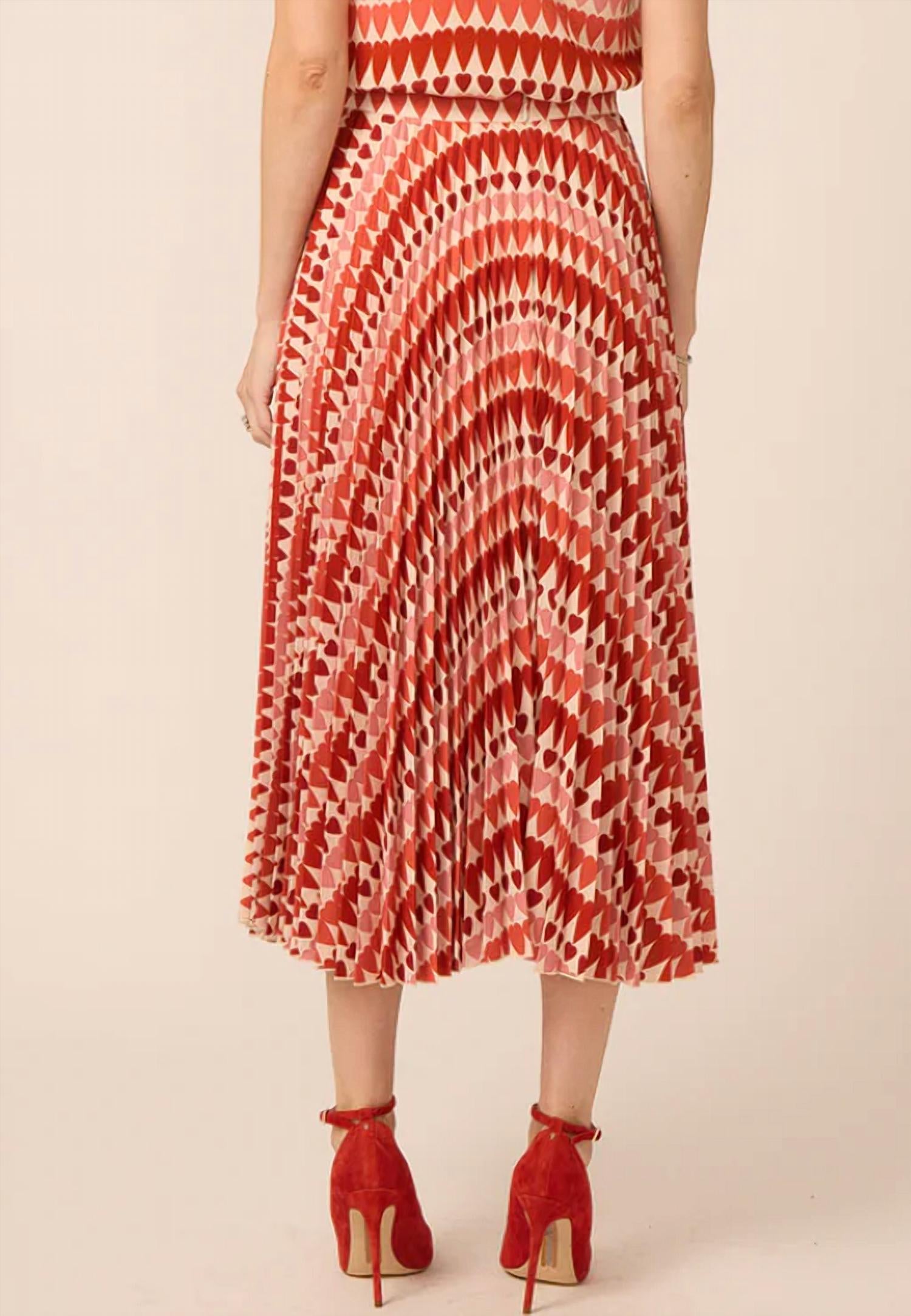 GILNER FARRAR Braylen Skirt in wild hearts - women's skirt - detail view