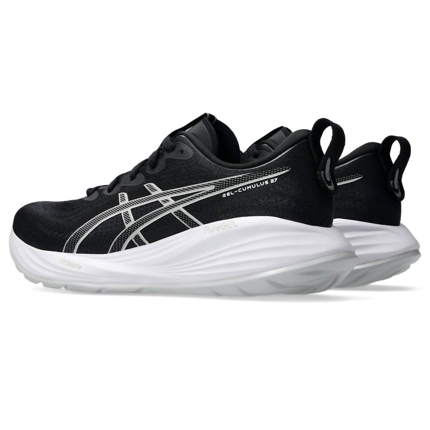 ASICS Women's Cumulus 27 Running Shoes in black white - women's shoe - view 6