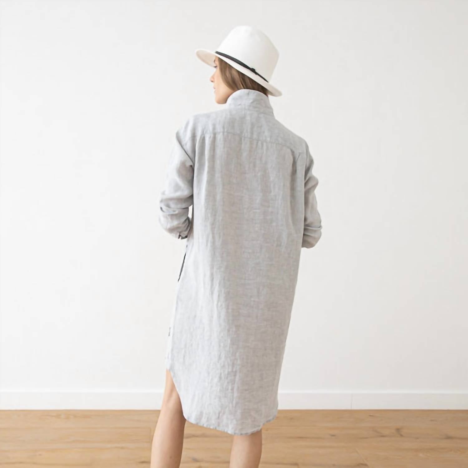 Linenme - Paula Linen Shirt Mini Dress
