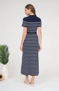Zoe And Claire - Lyla Stripe Knit Midi Dress
