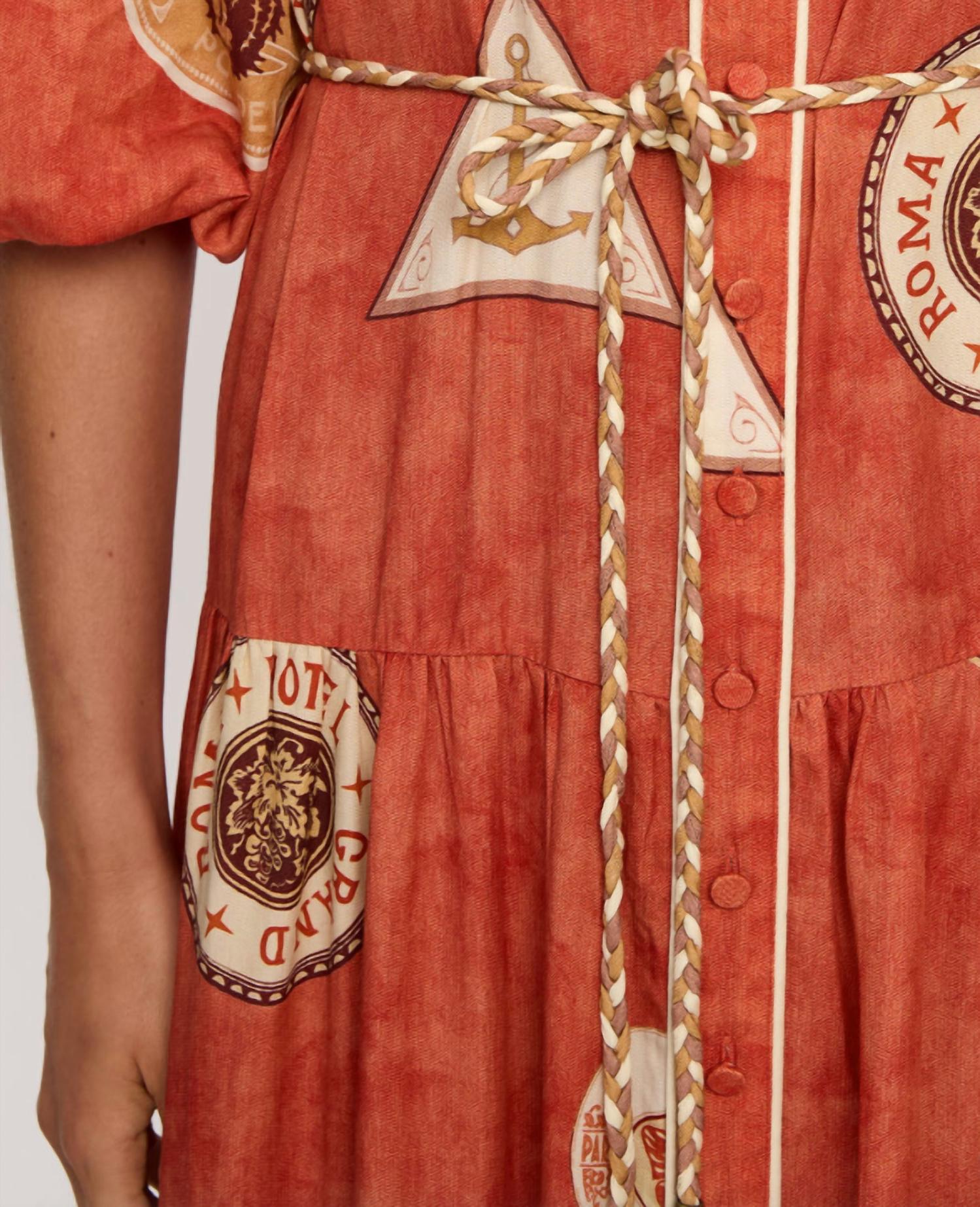 KIVARI Vacanza Maxi Dress in red - women's dress - view 5