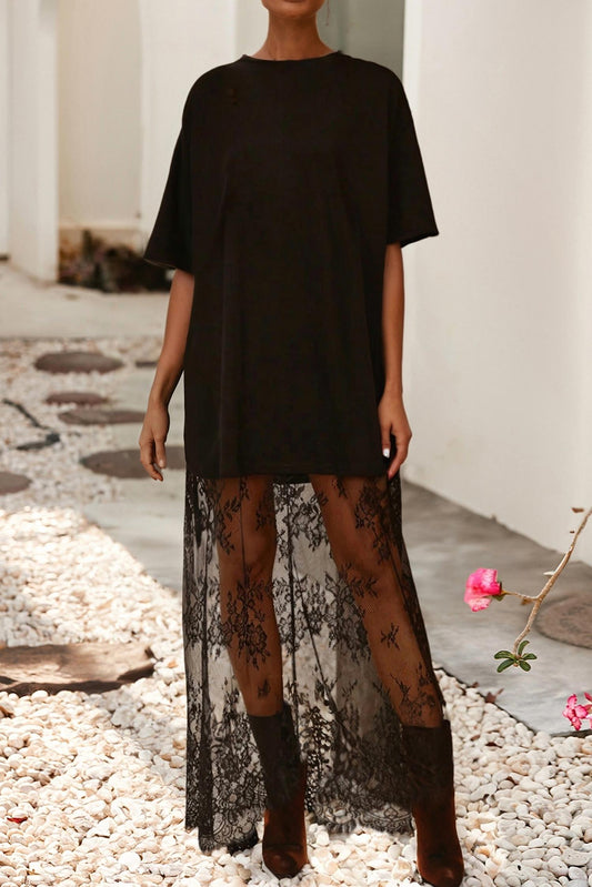 Little Daisy Closet - Short Sleeve Lace Dress