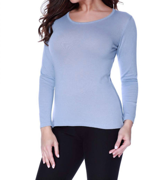 LONG SLEEVE SCOOP NECK TOP