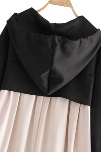 Sundayup - McKenna Contrast Front Zipper Hoodie Jacket