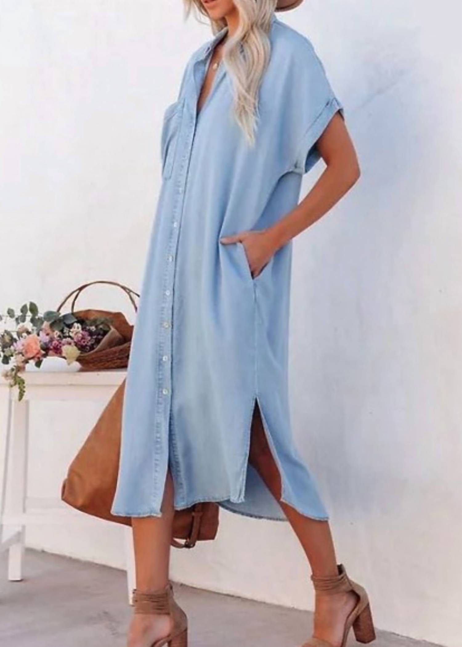 Dear Lover - Morning Glory Shirt Midi Dress