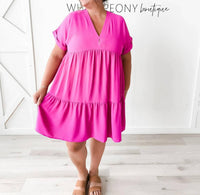 She + Sky - Caroline V-Neck Tiered Dress
