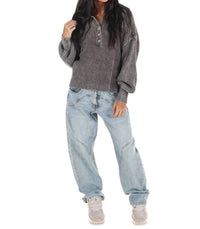 Zenana - Always on Point Collared Sweater