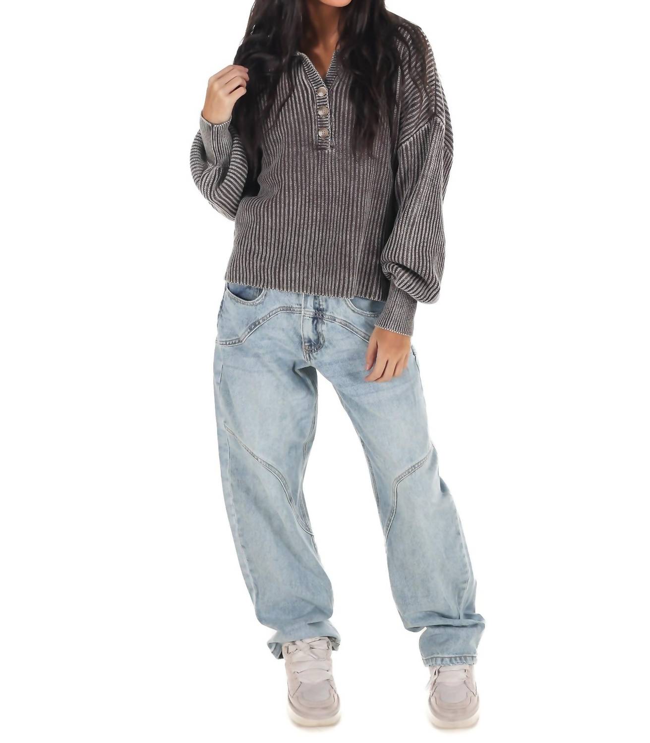 Zenana - Always on Point Collared Sweater