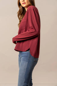 Kimes Ranch - Women's Elouise Henley Long Sleeve Top