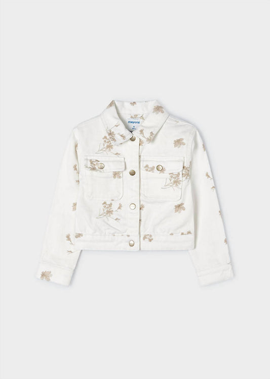 Mayoral - Girls Embroidered Twill Jacket