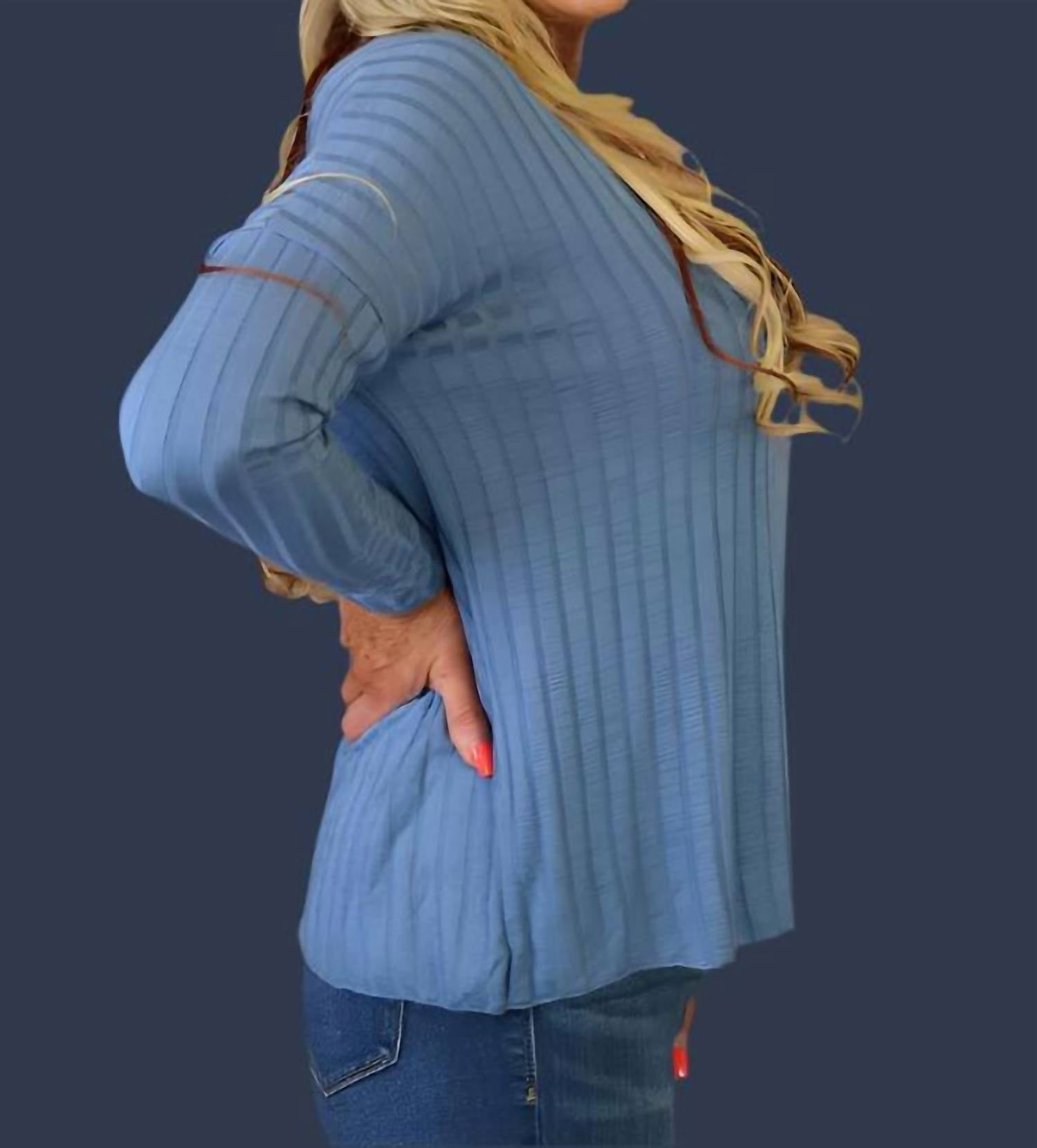 Look Mode Usa - Oversized Ribbed Top