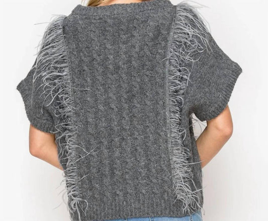 Joh - SONYA KNITTED SWEATER WITH FEATHERS