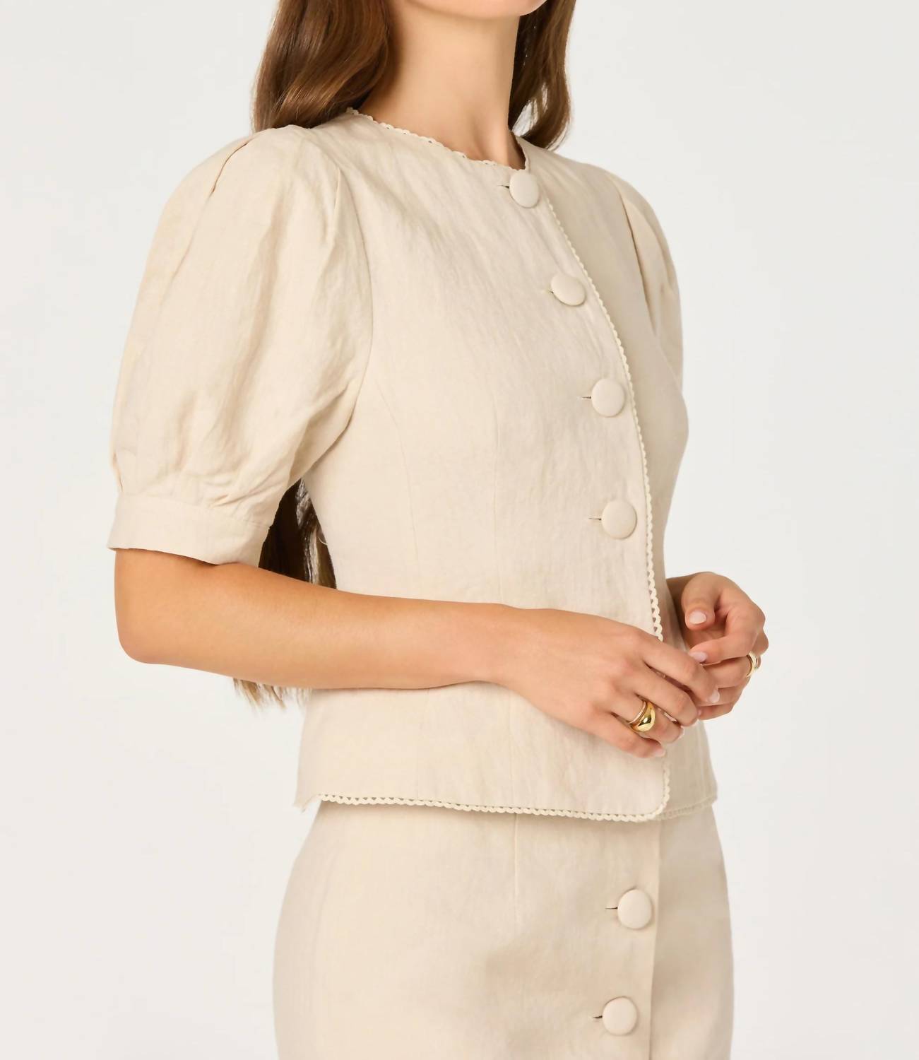 Astr - Cailey Puff Sleeve Top