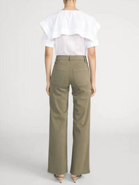Frame - Slim Palazzo Twill Modernist Pocket Pants