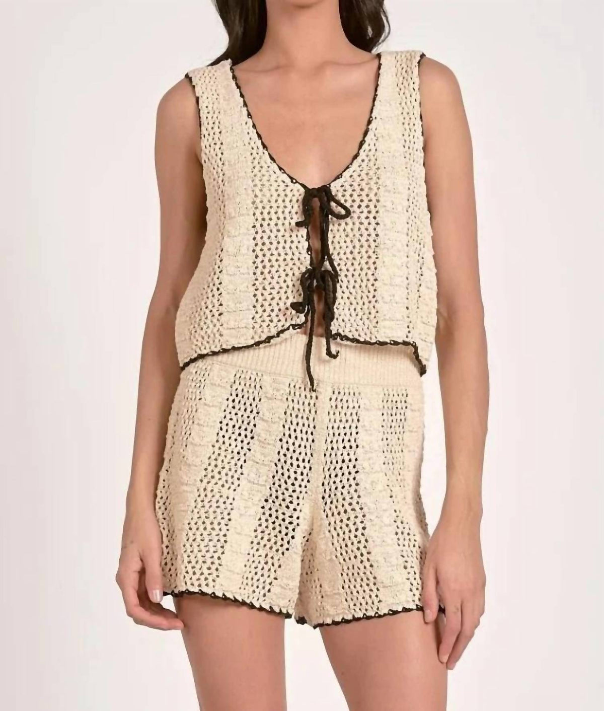 Elan - Crochet High-waisted Shorts