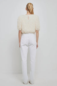 2.7 August Apparel - Fuzzy Feather Top