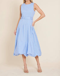 Dolce Cabo - Poplin Beleted Bubble Midi Dress