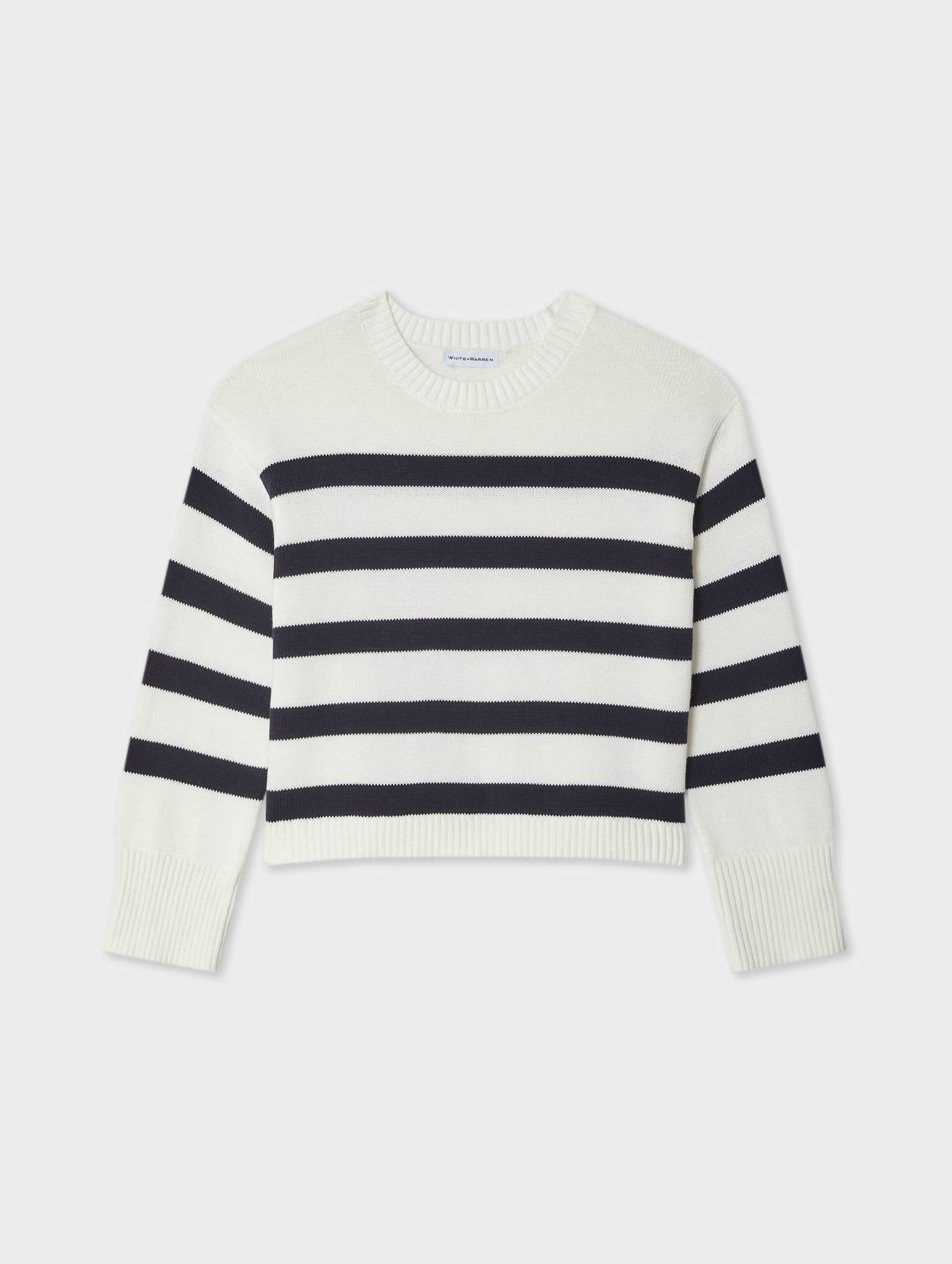 White + Warren - Cotton Easy Crewneck Sweater