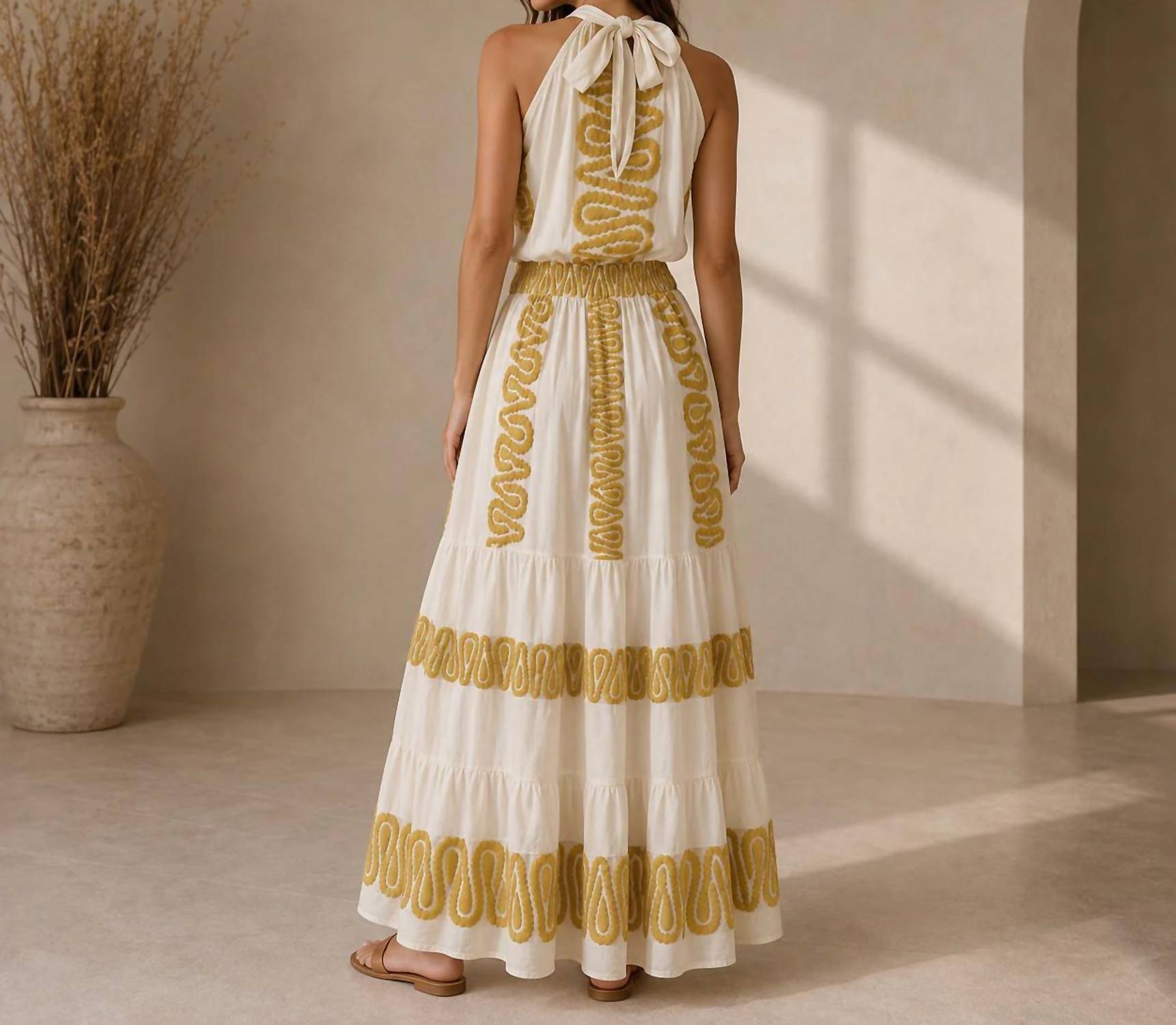 Mystery Resort - Selene High-neck Maxi Dress