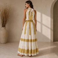Mystery Resort - Selene High-neck Maxi Dress