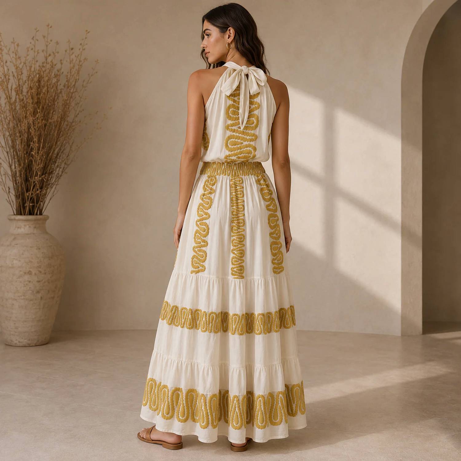 Mystery Resort - Selene High-neck Maxi Dress
