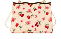 Like Dreams - Women's Cerise Top Handle Cherry Crossbody Bag