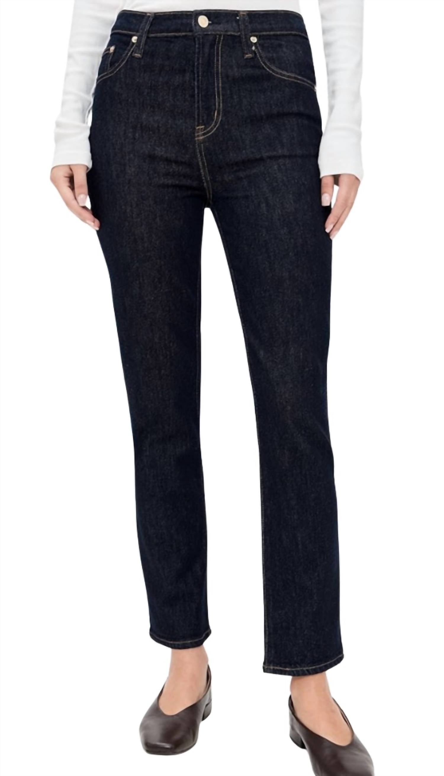 PISTOLA Bri Ankle High Rise Slim Straight Jean in nightfall - women's jeans