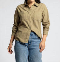Thread & Supply Vermont Button Down Shirt in elmwood tonal - women's shirt