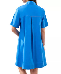 Tribal - A-line Stretch Poplin Button Front Dress