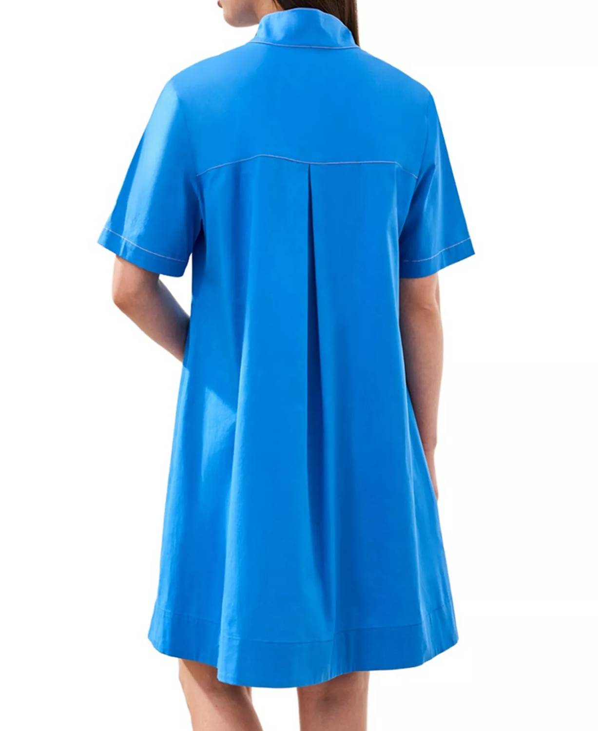 Tribal - A-line Stretch Poplin Button Front Dress