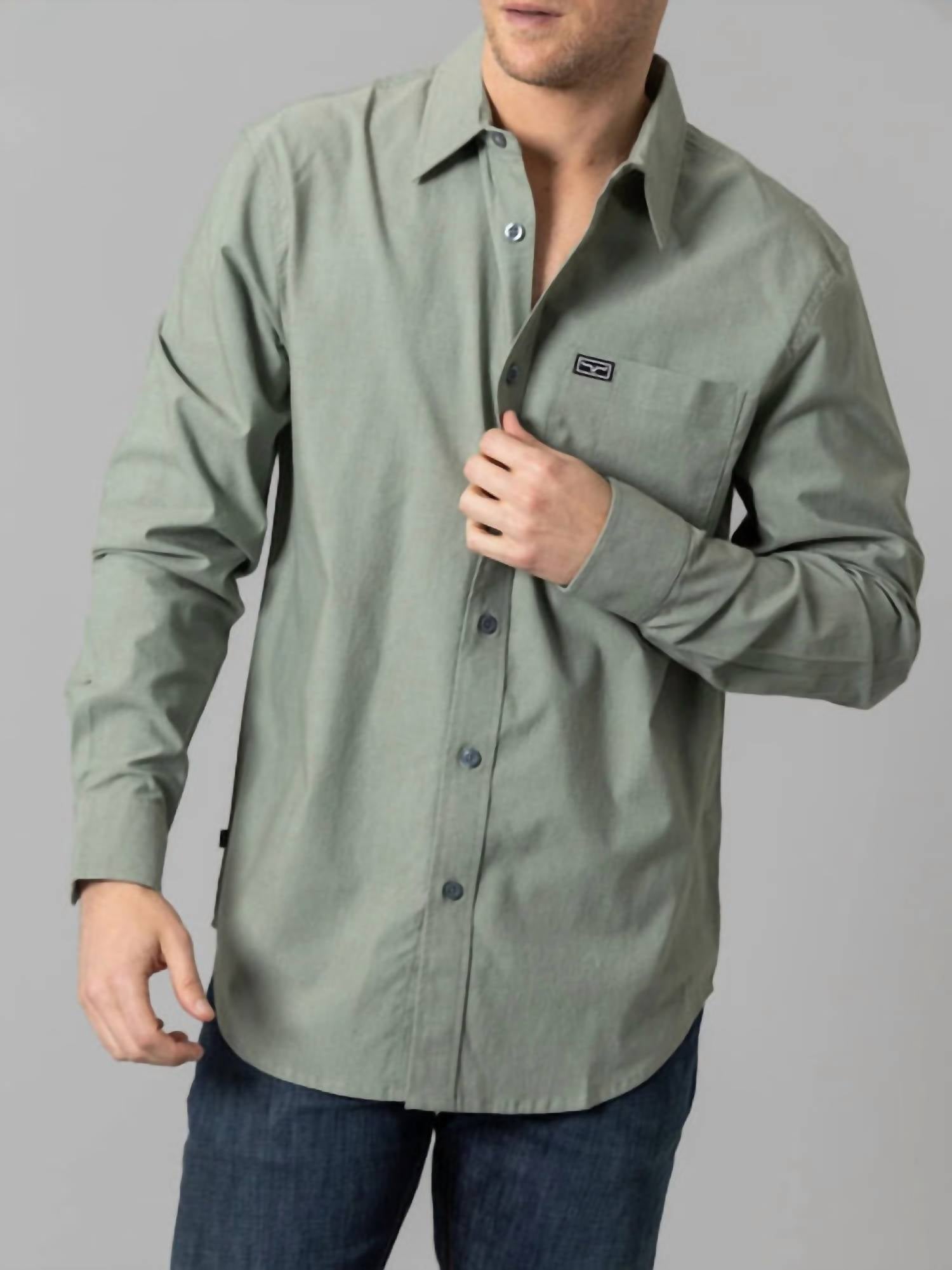 Kimes Ranch Linville Long Sleeve Shirt in sage - women's shirt - alternate view