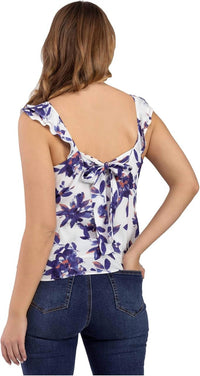 Tribal - Sleeveless Blouse With Ruffle