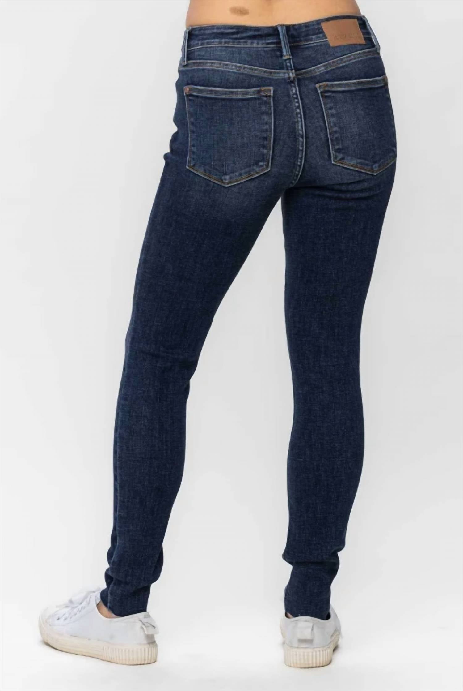 Judy Blue - Women's Matilda Mid Rise Vintage Raw Hem Skinny
