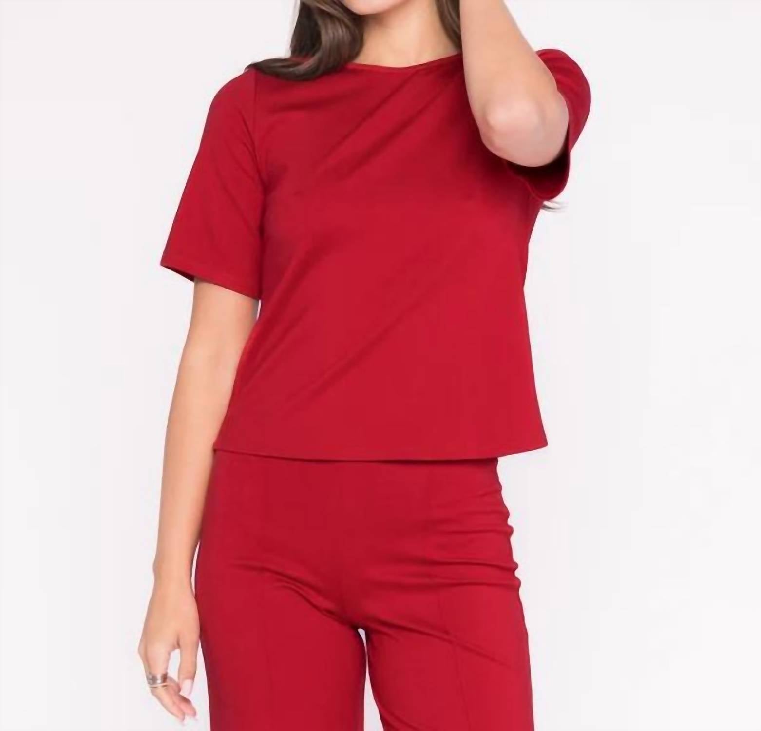 Ripley Rader - Ponte Crew Neck Knit Top