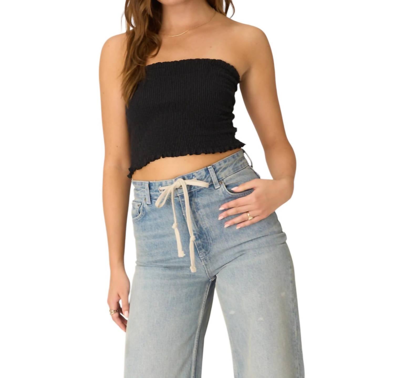Project Social T - Golden Hour Smocked Tube Top
