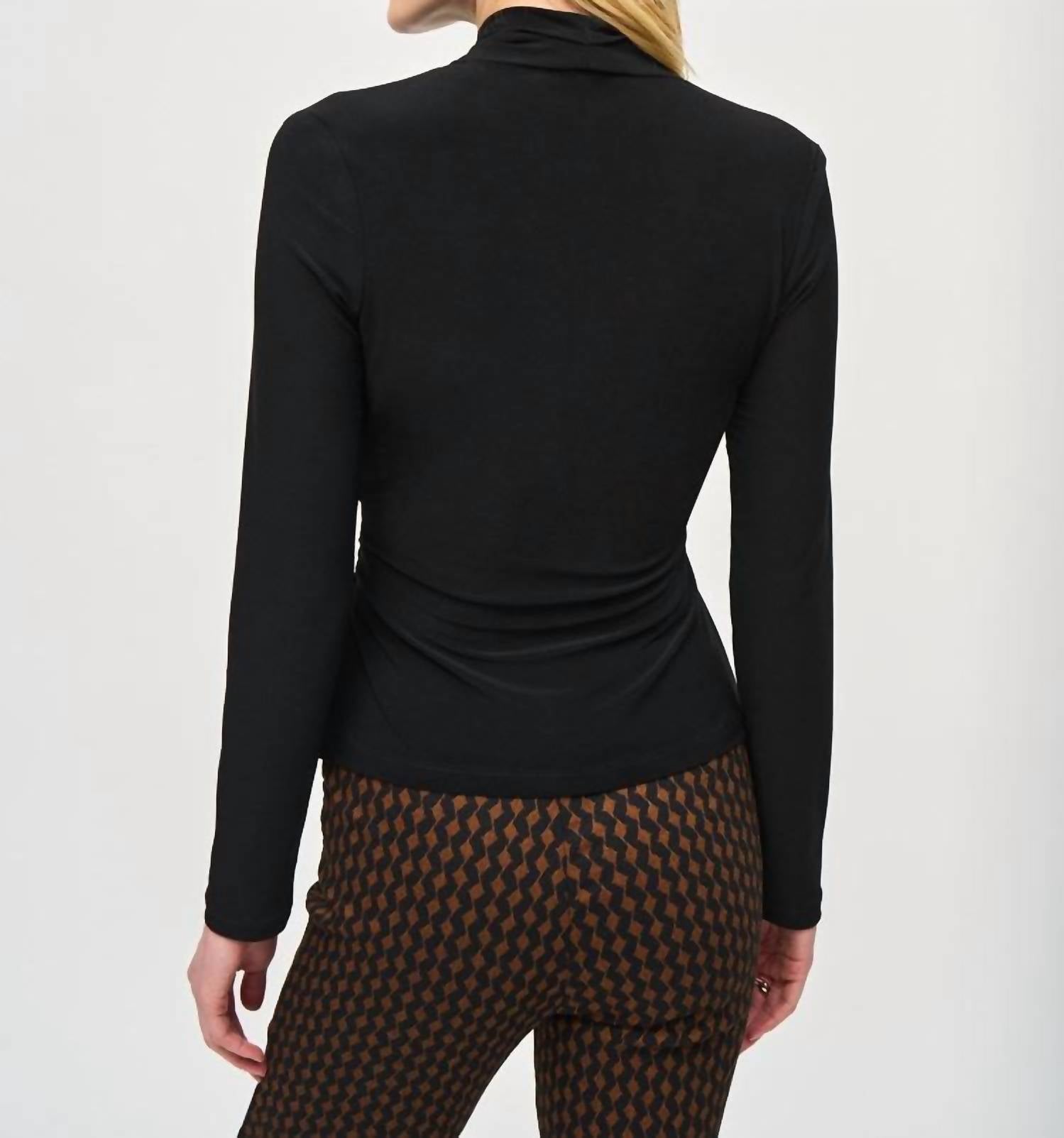 Joseph Ribkoff - KNIT FITTED WRAP TOP