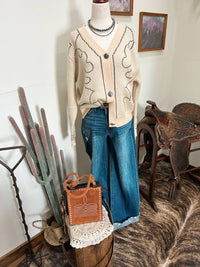 Lucky & Blessed - Boot Stitch Saddle Knit Cardigan