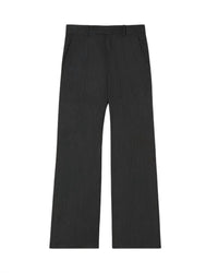 Veronica de Piante Taylor Straight Leg Trouser in dark grey pinstripe - women's pants - alternate view