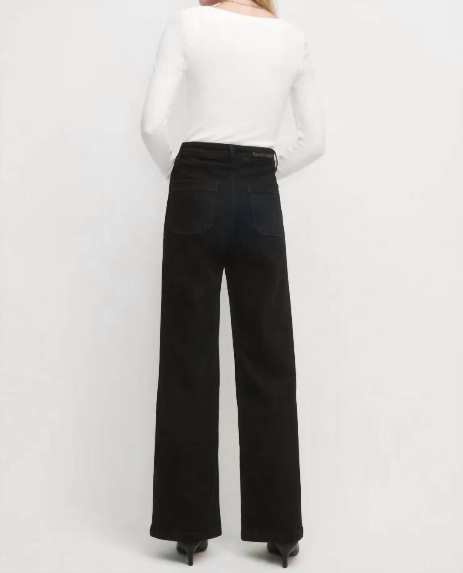 Favorite Daughter Mischa Wide Leg Jean in onyx - women's jeans - alternate view