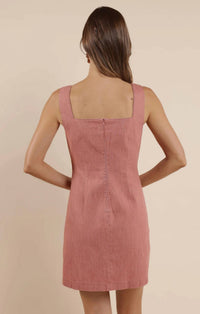 Sage The Label - Sunbeam Bow-front Denim Mini Dress