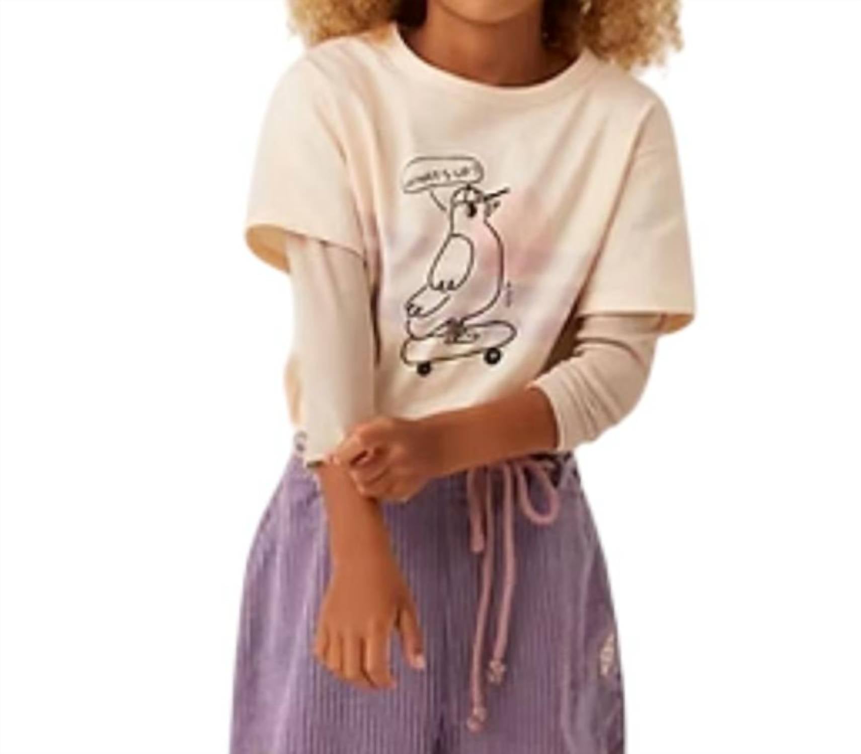 The Sunday Collective - Girls Organic Cotton Skater Tee Top