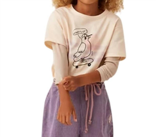 The Sunday Collective - Girls Organic Cotton Skater Tee Top