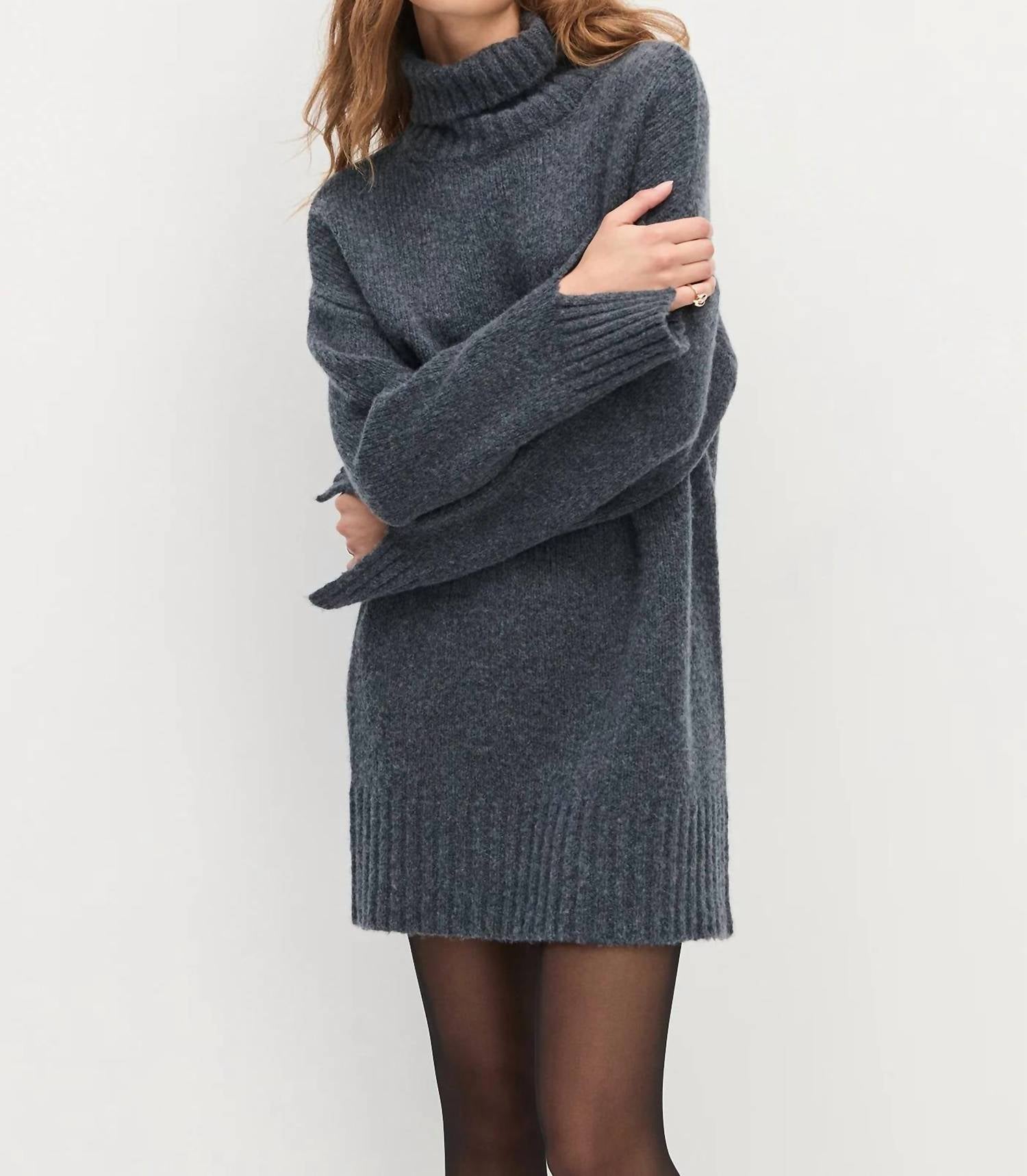 Favorite Daughter St. James Sweater Dress in london fog - women's dress - detail view
