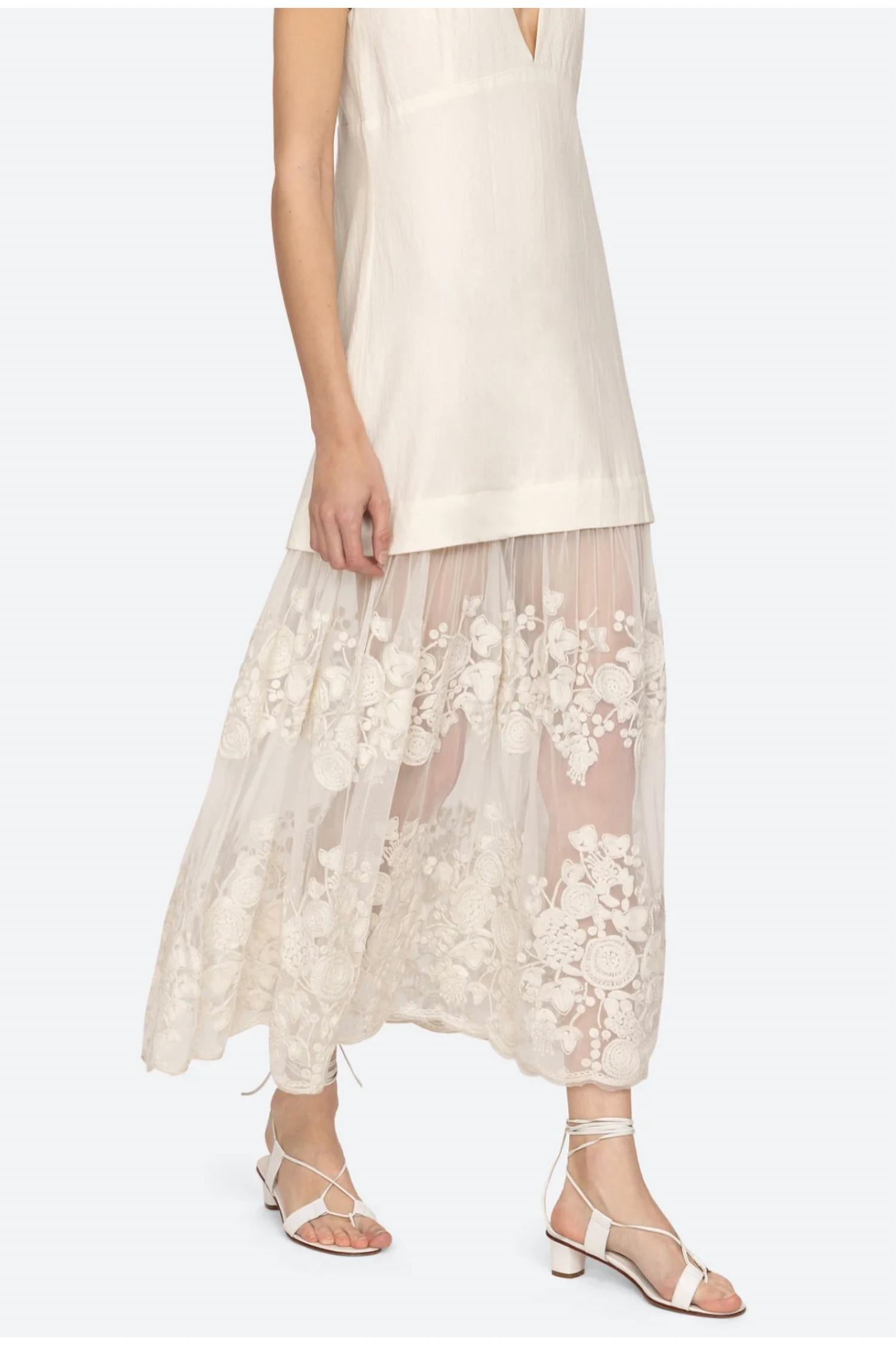Sea - Arielle Lace V-neck Midi Dress