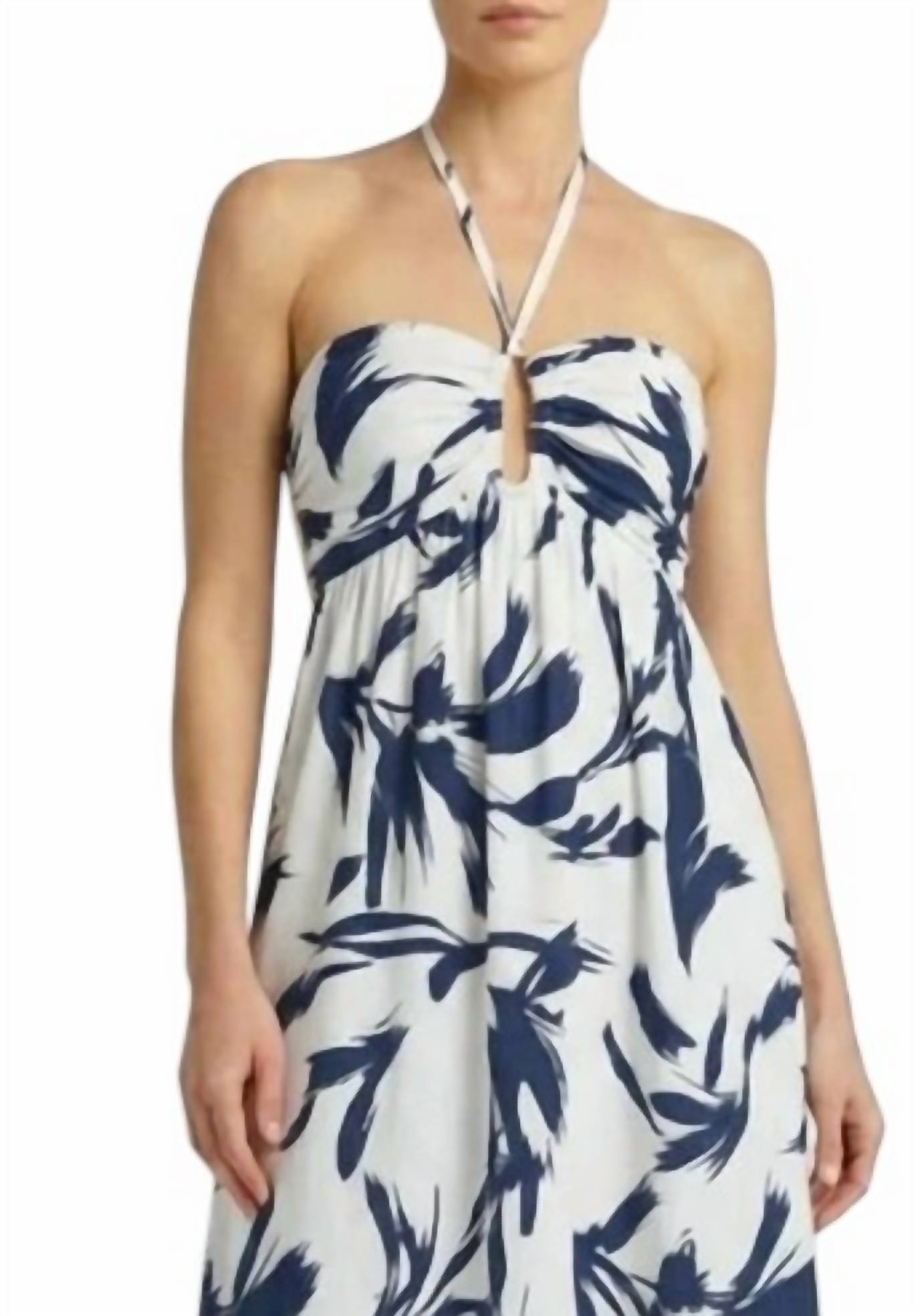 Miss Avenue - Tropical Halter Maxi Dress